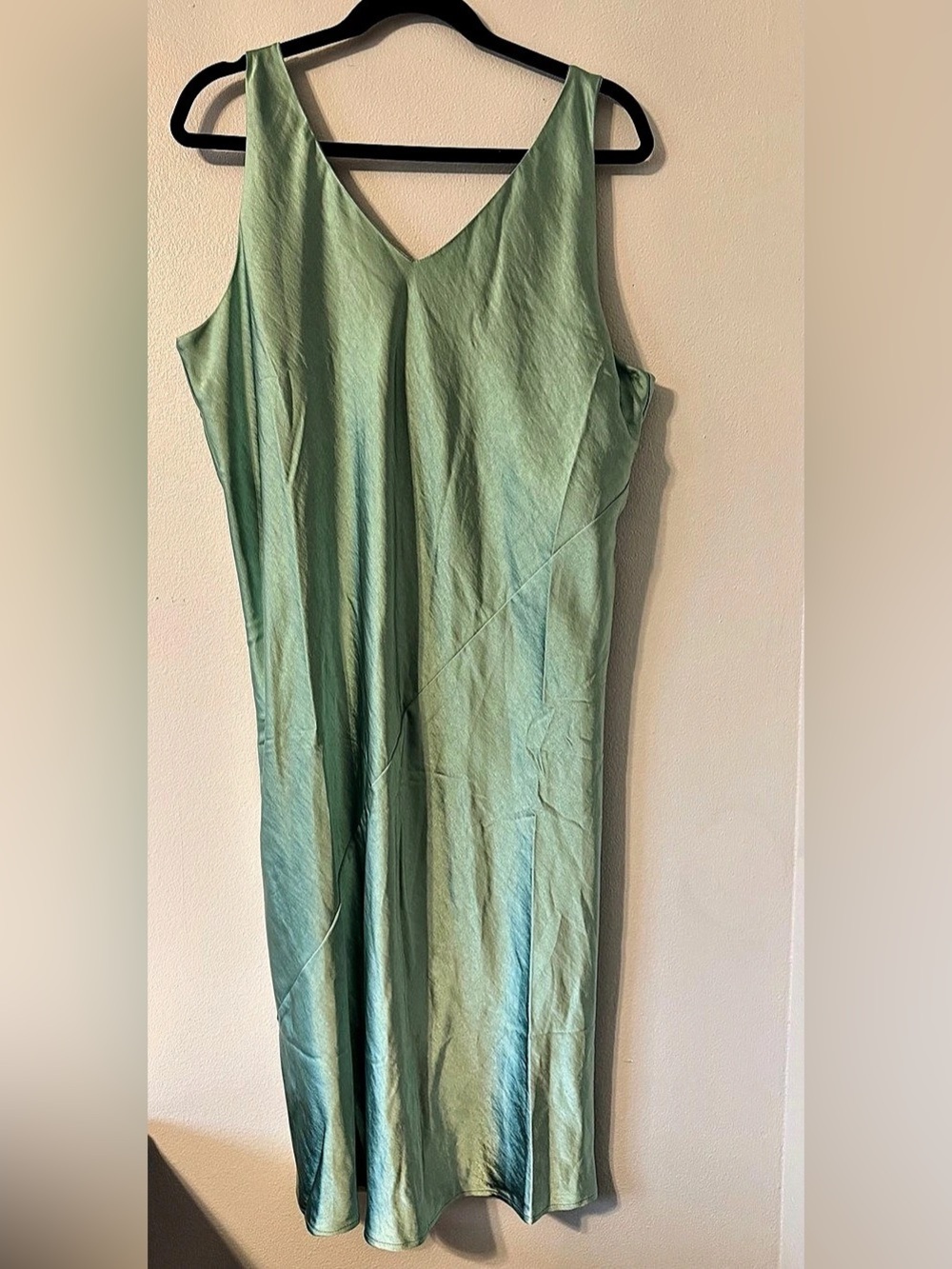 WILDFANG The Empower Satin Slip Dress Satin Slip Dress in Green Size XL NWT